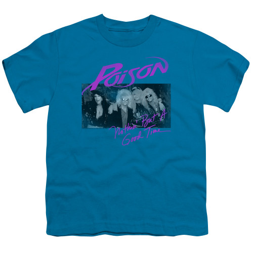 Poison Nothing But A Good Time Youth T-Shirt Turquoise