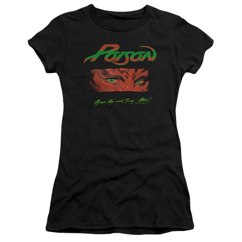 Poison Open Up Premium Junior Women's Sheer T-Shirt Black