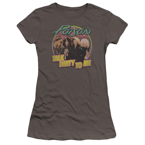 Poison Dirty Talk Premium Junior Women's Sheer T-Shirt Charcoal
