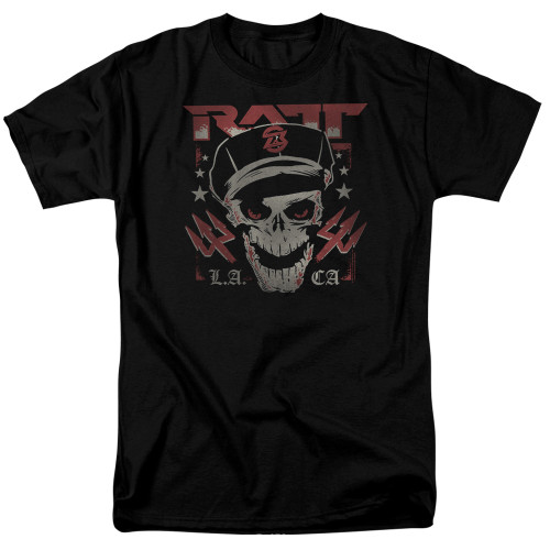 Ratt Skull And Tridents Adult 18/1 T-Shirt Black