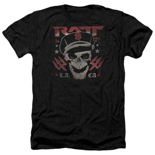 Ratt Skull And Tridents Adult Heather T-Shirt Black