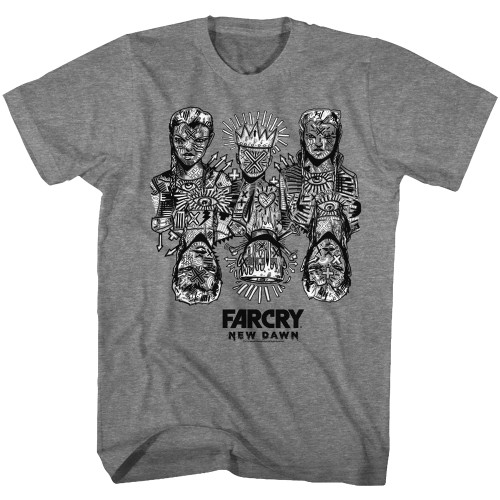 Far Cry The Twins Graphite Heather Adult T-Shirt