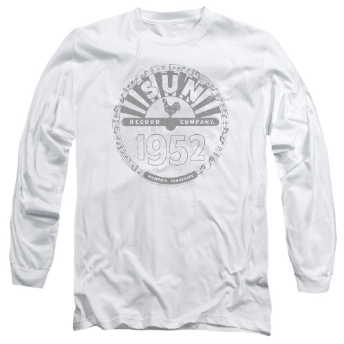 Sun Records Crusty Logo Long Sleeve Adult 18/1 T-Shirt White