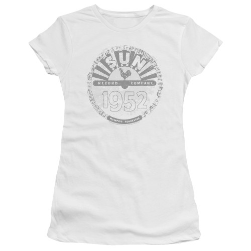 Sun Records Crusty Logo S/S Junior Women's T-Shirt Sheer White