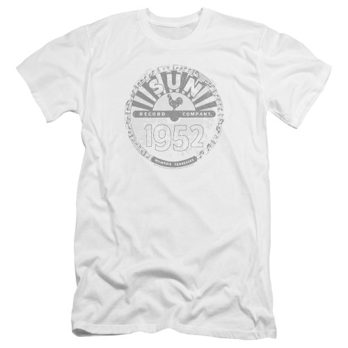 Sun Records Crusty Logo Premium Canvas Adult Slim Fit 30/1 T-Shirt White