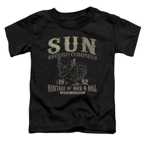 Sun Records Rockabilly Bird S/S Toddler T-Shirt Black