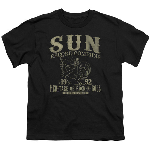 Sun Records Rockabilly Bird S/S Youth 18/1 T-Shirt Black