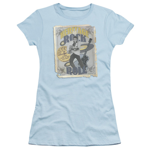 Sun Records Heritage Of Rock Poster S/S Junior Women's T-Shirt Sheer Light Blue