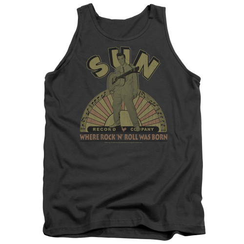 Sun Records Original Son Adult Tank Top Charcoal