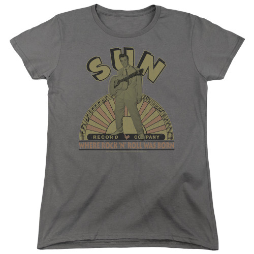 Sun Records Original Son S/S Women's T-Shirt Charcoal