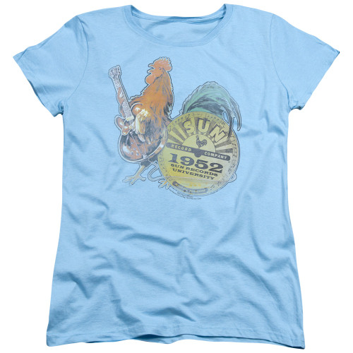 Sun Records Rockin Rooster S/S Women's T-Shirt Light Blue