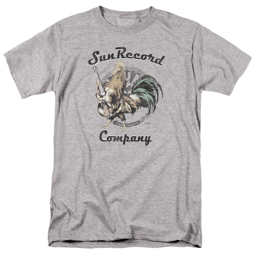 Sun Records Rockin Rooster Logo S/S Adult 18/1 T-Shirt Athletic Heather