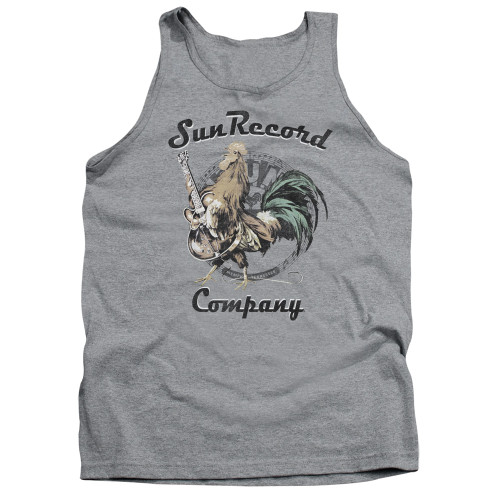 Sun Records Rockin Rooster Logo Adult Tank Top Athletic Heather