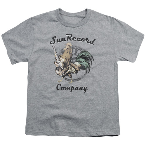Sun Records Rockin Rooster Logo S/S Youth 18/1 T-Shirt Athletic Heather