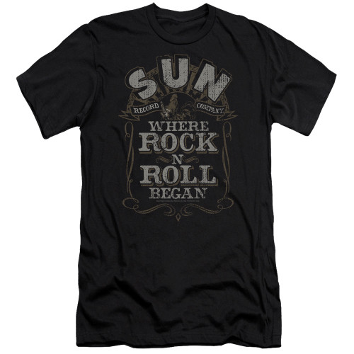 Sun Records Where Rock Began S/S Adult 30/1 T-Shirt Black