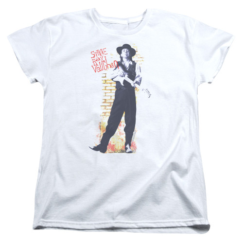 Stevie Ray Vaughan Standing Tall S/S Women's T-Shirt White