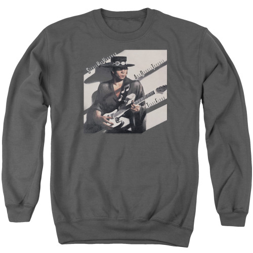 Stevie Ray Vaughan Texas Flood Adult Crewneck Sweatshirt Charcoal