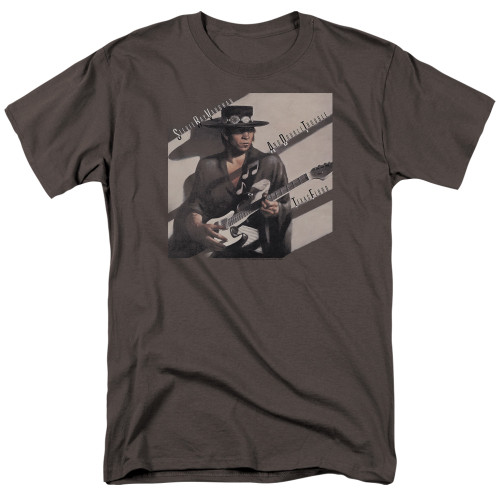 Stevie Ray Vaughan Texas Flood S/S Adult 18/1 T-Shirt Charcoal