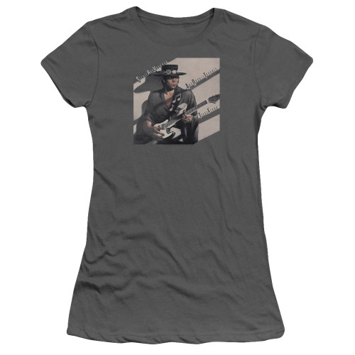 Stevie Ray Vaughan Texas Flood S/S Junior Women's T-Shirt Sheer Charcoal