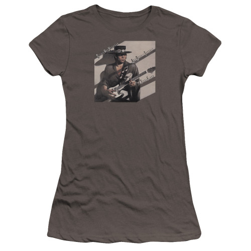 Stevie Ray Vaughan Texas Flood Premium S/S Junior Women's T-Shirt Sheer Charcoal