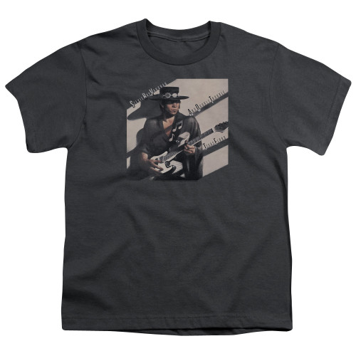 Stevie Ray Vaughan Texas Flood S/S Youth 18/1 T-Shirt Charcoal