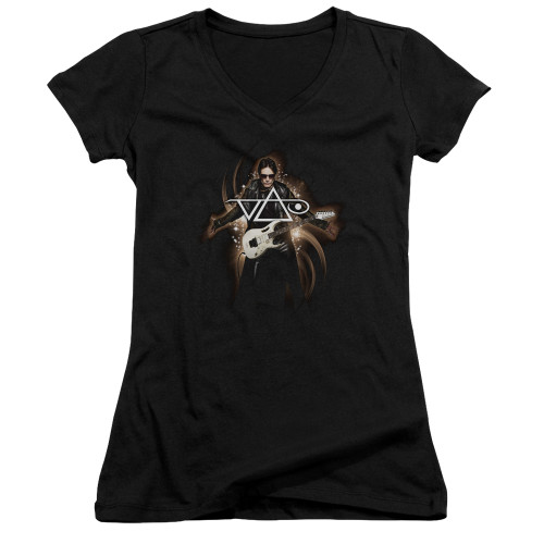 Steve Vai Guitar Junior Women's T-Shirt V Neck Black