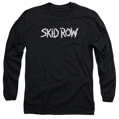 Skid Row Logo Long Sleeve Adult 18/1 T-Shirt Black