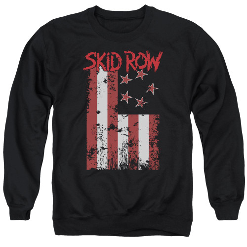 Skid Row Flagged Adult Crewneck Sweatshirt Black