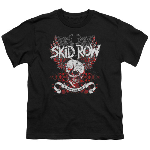 Skid Row Winged Skull S/S Youth 18/1 T-Shirt Black