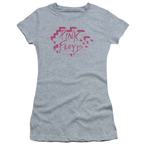 Roger Waters Pink Floyd Wall Logo Junior Women's Sheer T-Shirt Athletic Heather