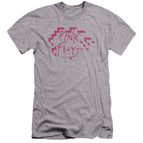 Roger Waters Pink Floyd Wall Logo Premium Adult 30/1 T-Shirt Athletic Heather