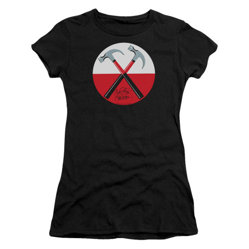 Roger Waters Pink Floyd Hammers Junior Women's Sheer T-Shirt Black
