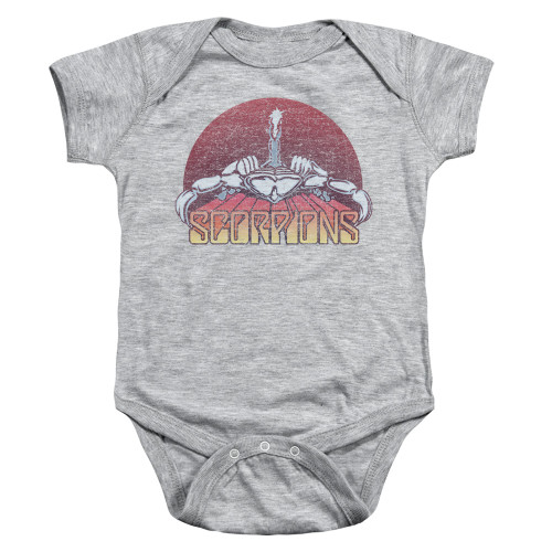 Scorpions Scorpions Color Logo Distressed Baby Onesie T-Shirt Athletic Heather