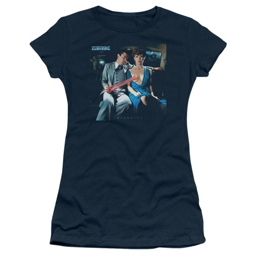 Scorpions Lovedrive Junior Women's Sheer T-Shirt Navy