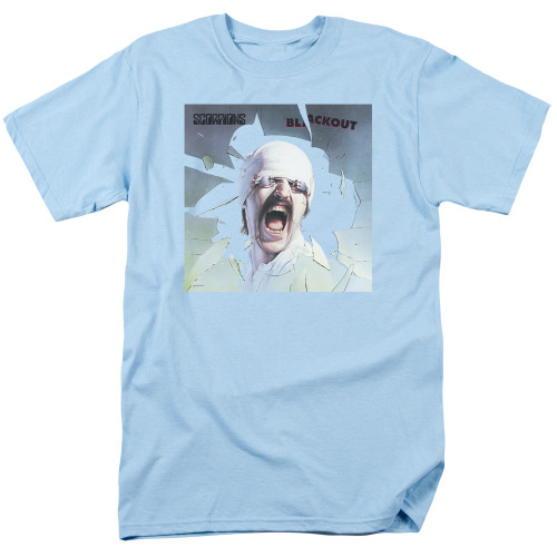 Scorpions Blackout Adult 18/1 T-Shirt Light Blue