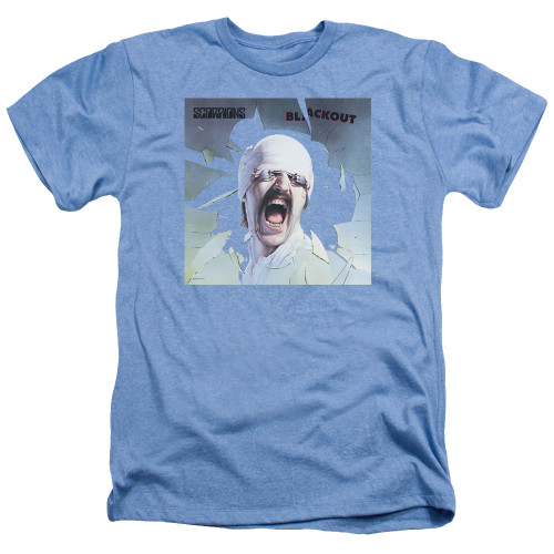 Scorpions Blackout Adult Heather T-Shirt Light Blue