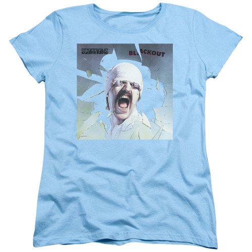 Scorpions Blackout Women's T-Shirt Light Blue