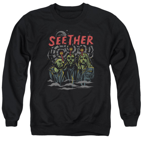 Seether Mind Control Adult Crewneck Sweatshirt Black