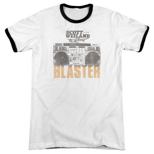 Scott Weiland Blaster Adult Ringer T-Shirt White/Black