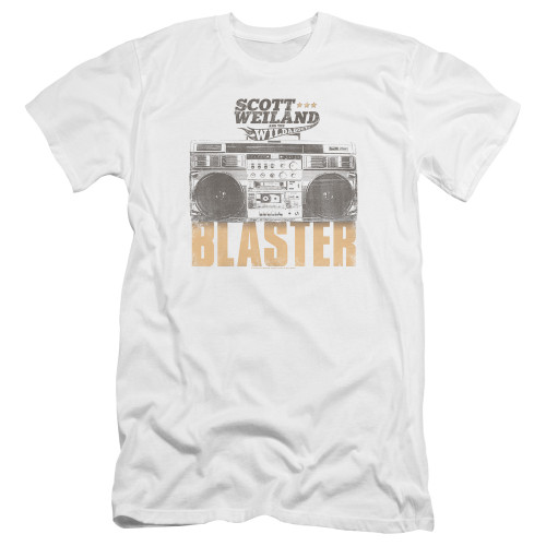 Scott Weiland Blaster Premuim Canvas Adult Slim Fit T-Shirt White