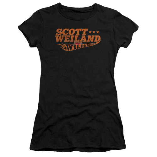 Scott Weiland Logo Junior Women's Sheer T-Shirt Black
