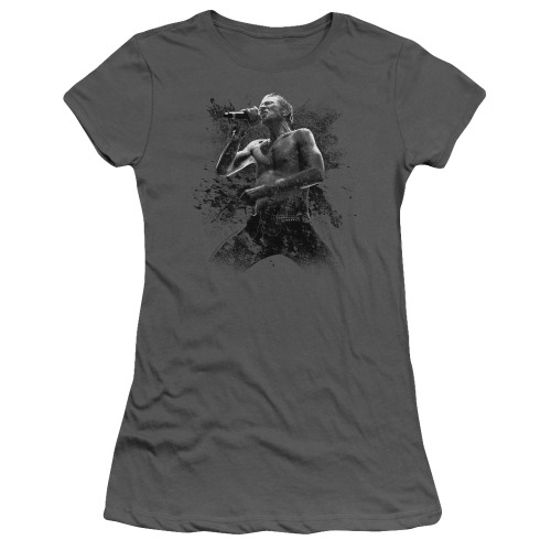 Scott Weiland Weiland On Stage Junior Women's Sheer T-Shirt Charcoal