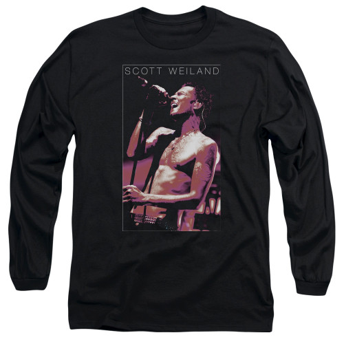 Scott Weiland Vocal Blast Adult Long Sleeve T-Shirt Black