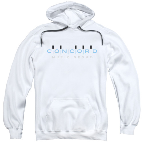 Concord Music Logo Adult Pullover Hoodie Sweatshirt White