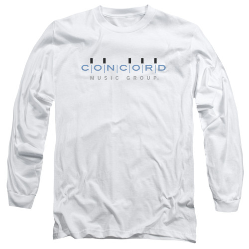 Concord Music Logo Adult Long Sleeve T-Shirt White
