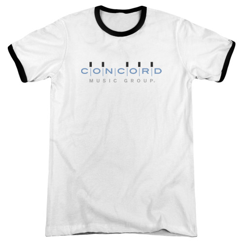 Concord Music Logo Adult Ringer T-Shirt White/Black