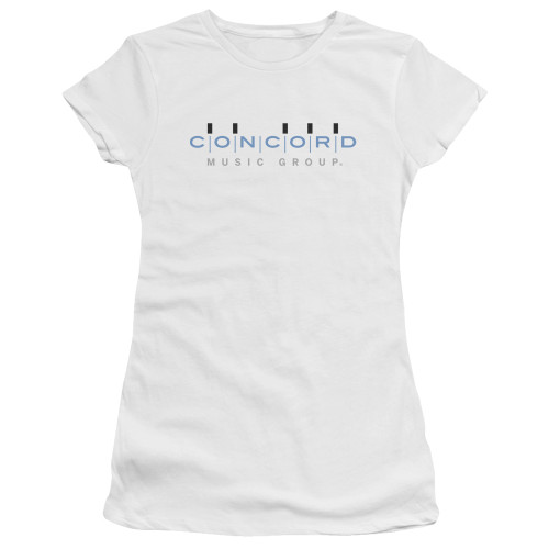 Concord Music Logo Junior Women's Sheer T-Shirt White