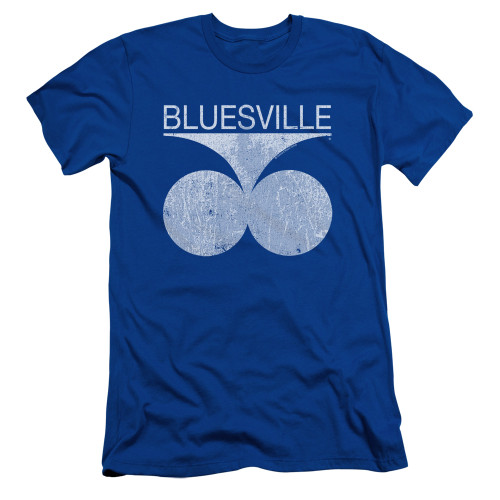 Bluesville Distressed Adult 30/1 T-Shirt Royal Blue