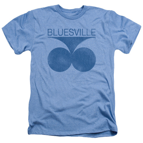 Bluesville Retro Bluesville Adult Heather T-Shirt Light Blue
