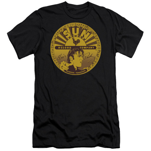 Sun Records Elvis Full Sun Label S/S Adult 30/1 T-Shirt Black